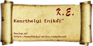 Keszthelyi Enikő névjegykártya