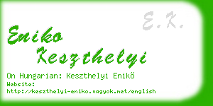 eniko keszthelyi business card